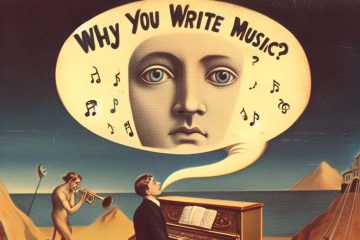 1920s surrealist image asking why you write music?